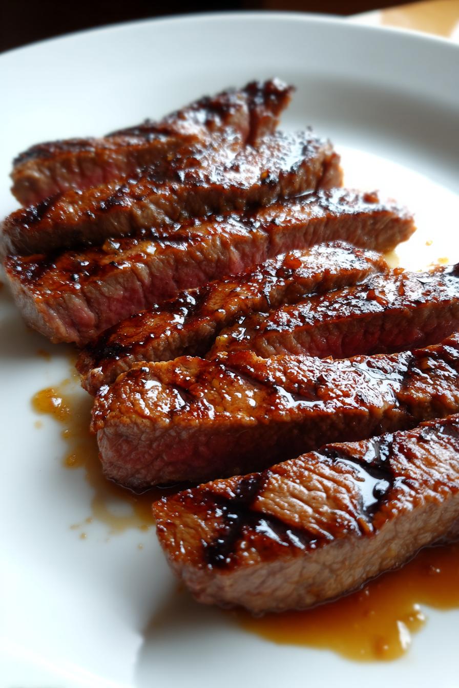 Grill Pan Honey Glazed Steak Strips