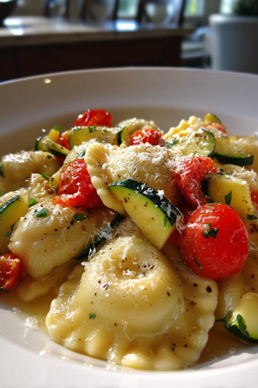Ravioli and Veggies - detail 2