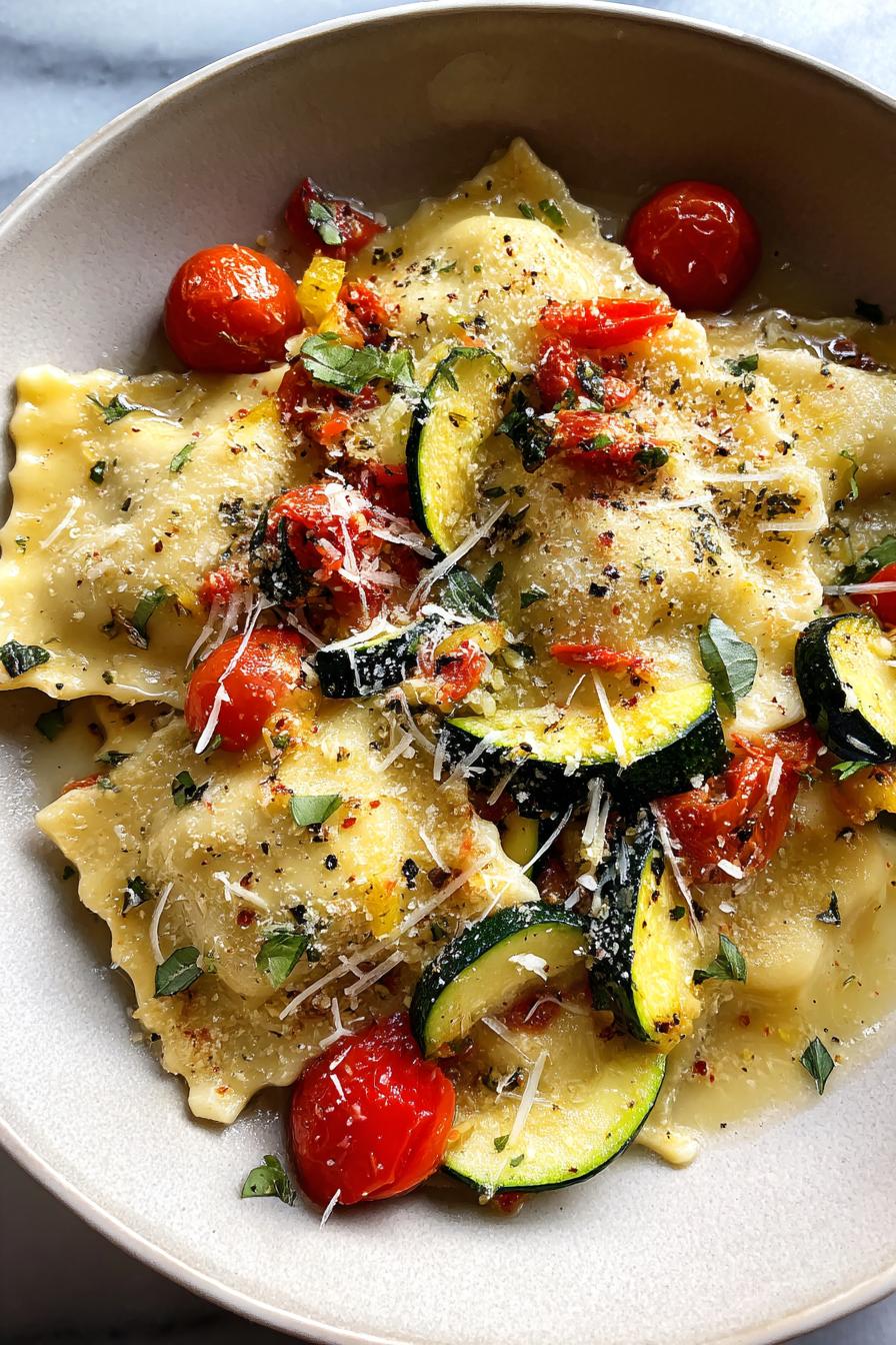 Ravioli and Veggies