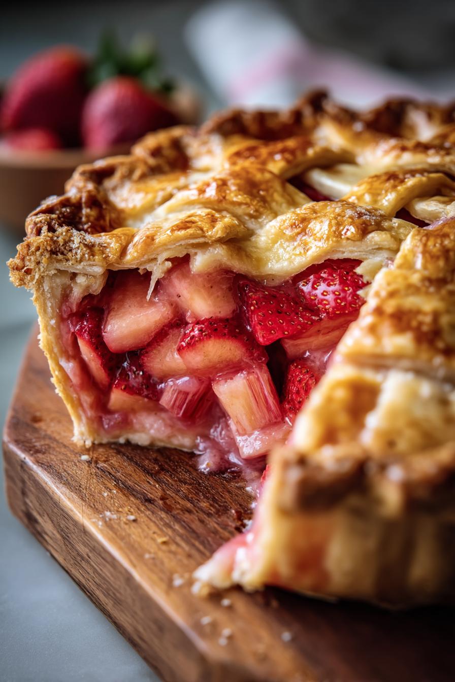 Strawberry rhubarb pie