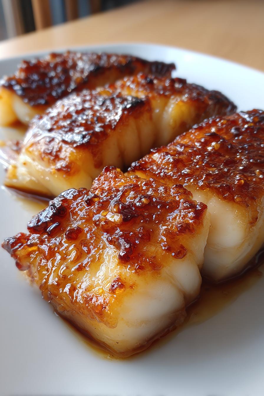 baked honey marinated cod - detail 2