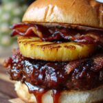 Pineapple Bacon Burger Oven BBQ