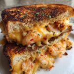 Ultimate Shrimp Grilled Cheese with Garlic Bread