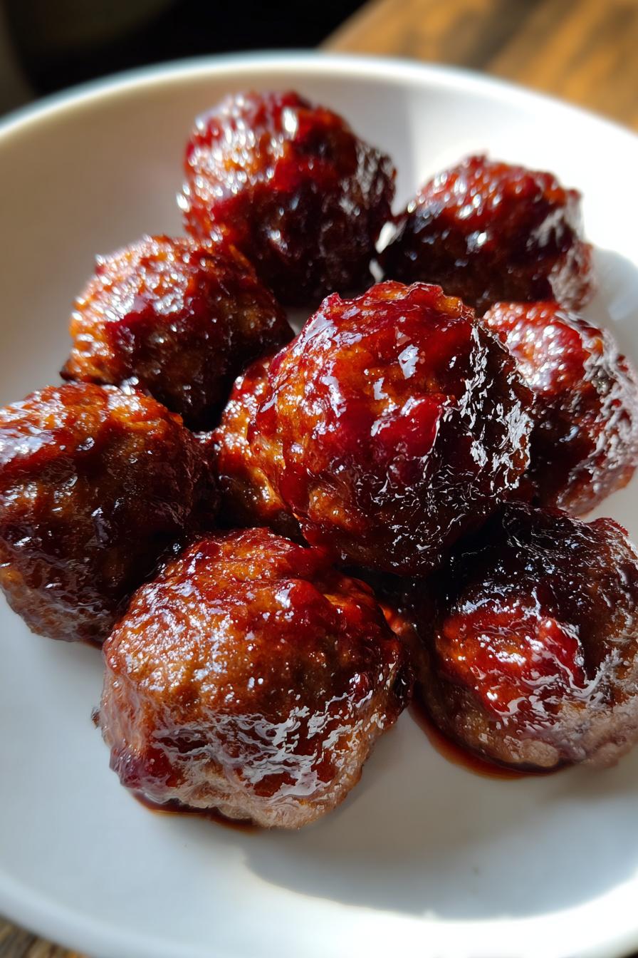 cranberry sauce meatballs - detail 1