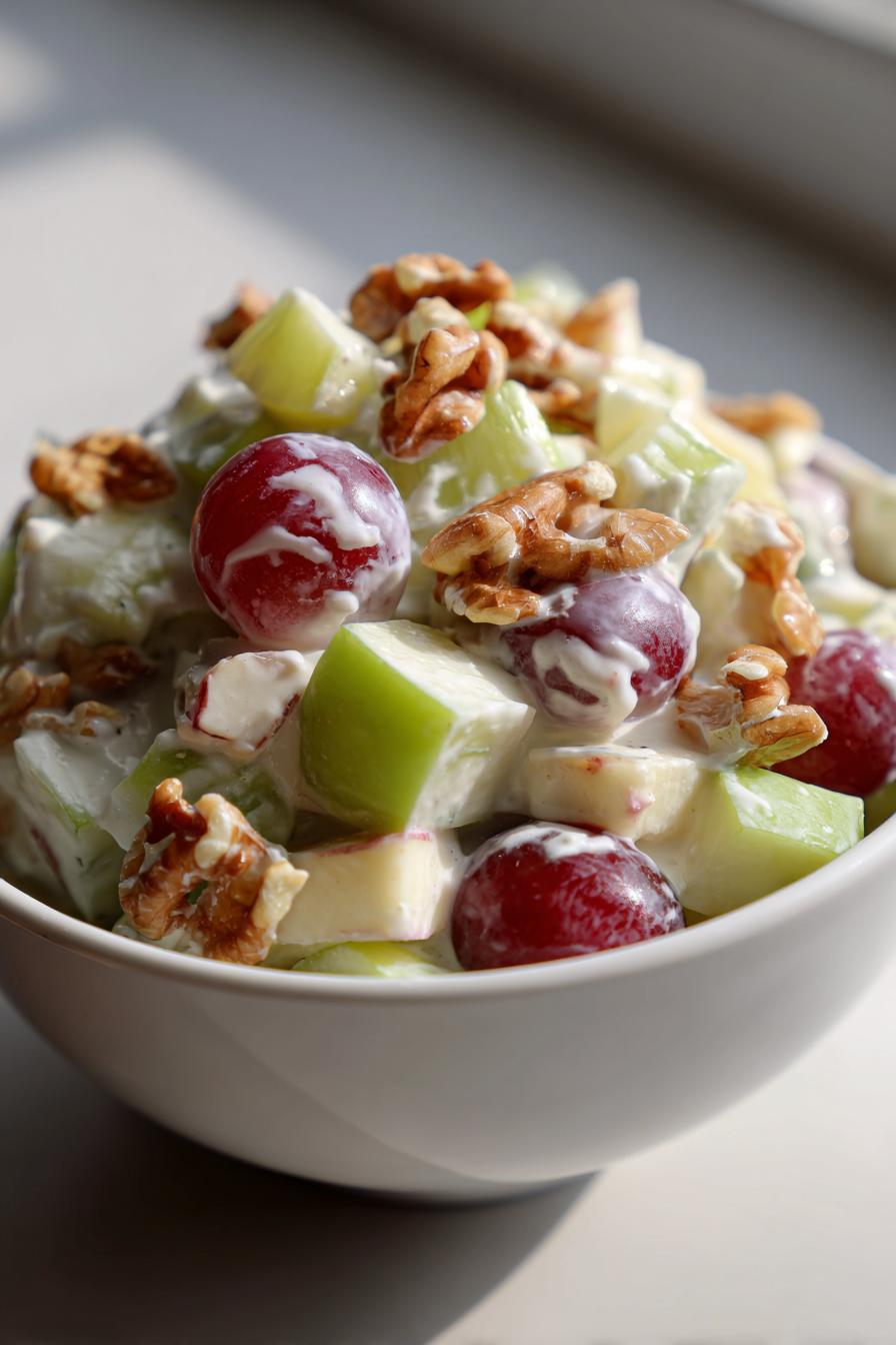 creamy waldorf salad recipe - detail 1