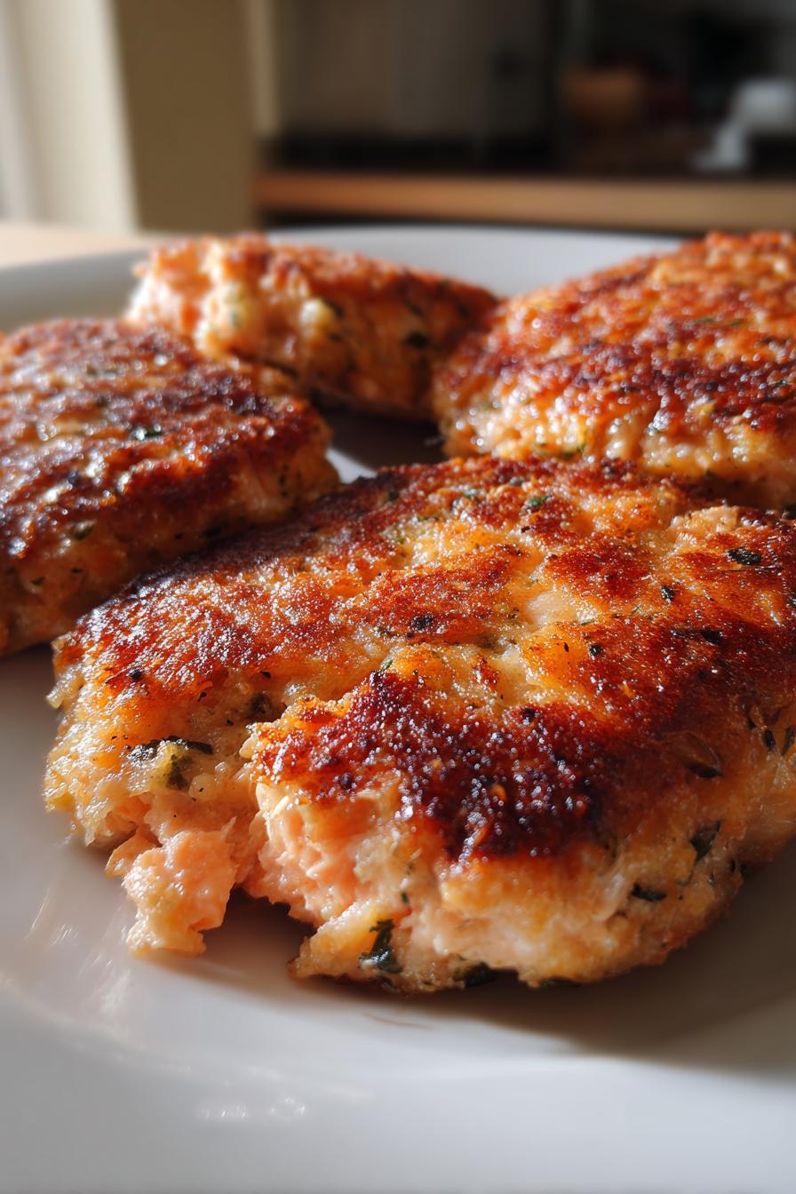easy salmon patty - detail 2